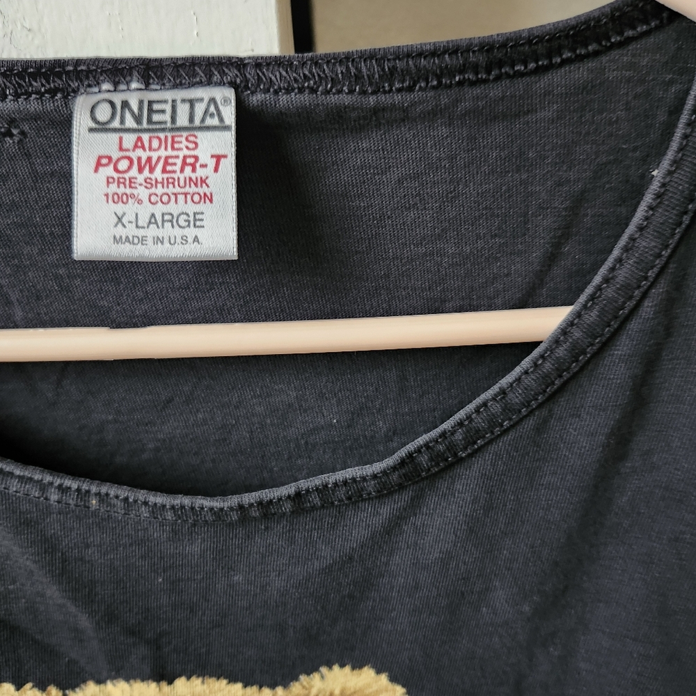 Oneita Teddy Bear Design Black T shirt XL - Picture 5 of 7